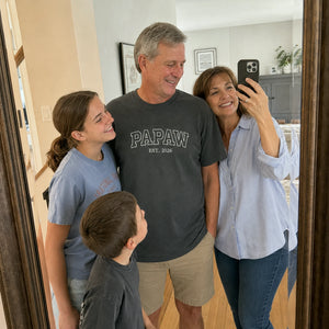 Papaw Embroidered Sweatshirt or T-Shirt - Southern Grandpa Father's Day Gift for Pawpaw from Grandkids, Wife, Daughter-in-Law