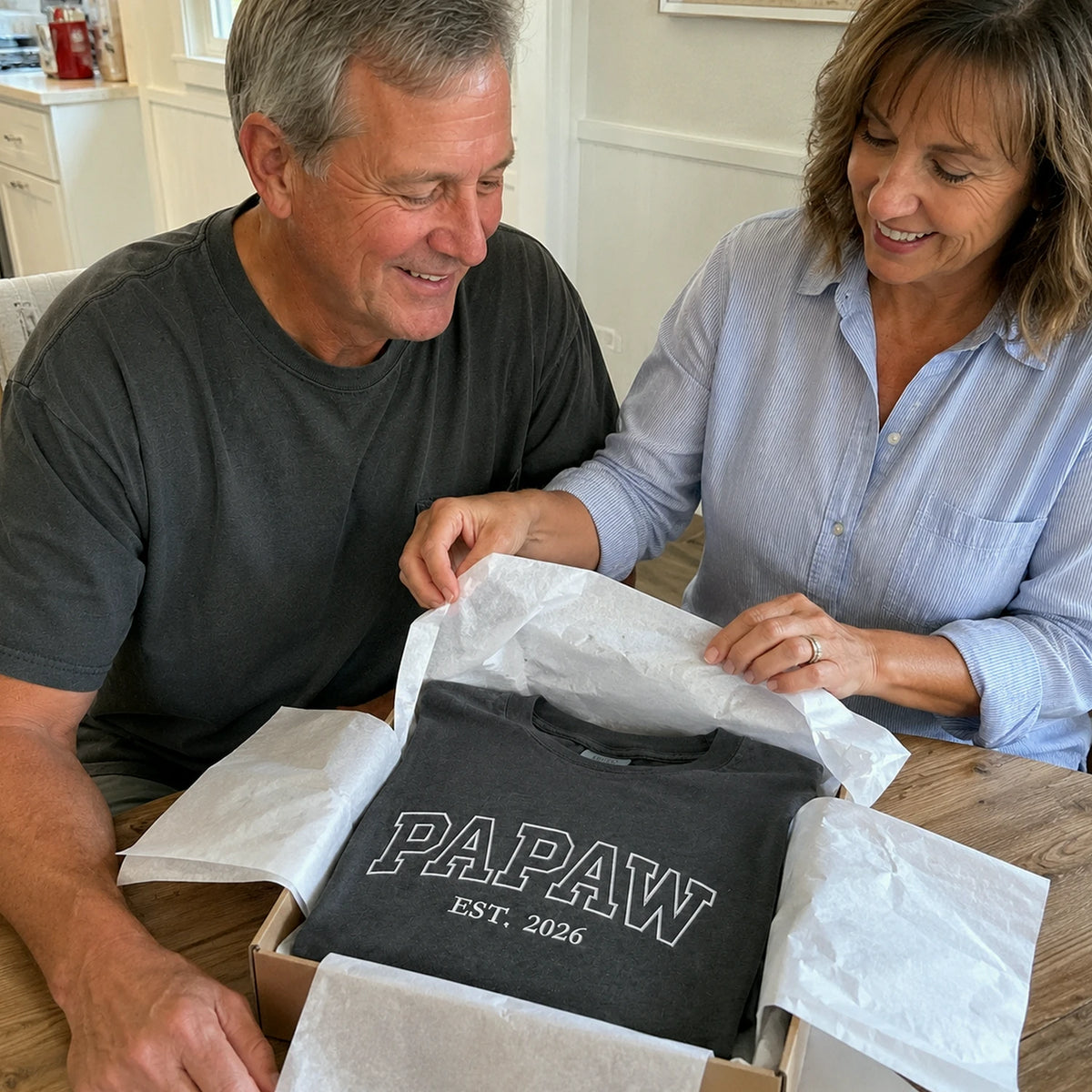 Papaw Embroidered Sweatshirt or T-Shirt - Southern Grandpa Father's Day Gift for Pawpaw from Grandkids, Wife, Daughter-in-Law
