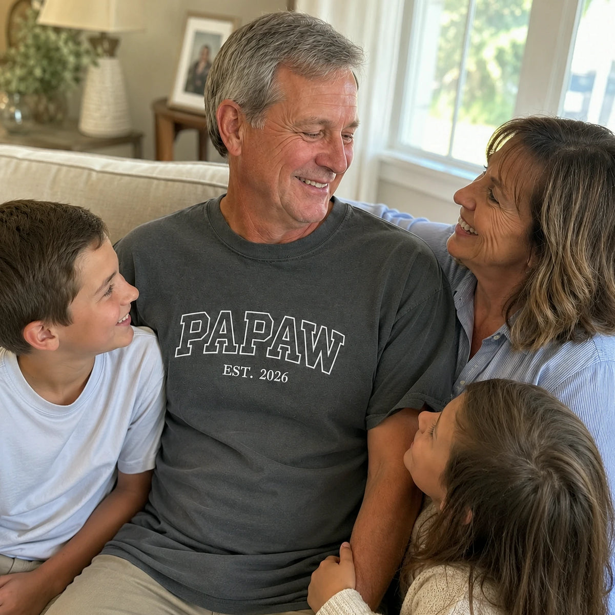 Papaw Embroidered Sweatshirt or T-Shirt - Southern Grandpa Father's Day Gift for Pawpaw from Grandkids, Wife, Daughter-in-Law
