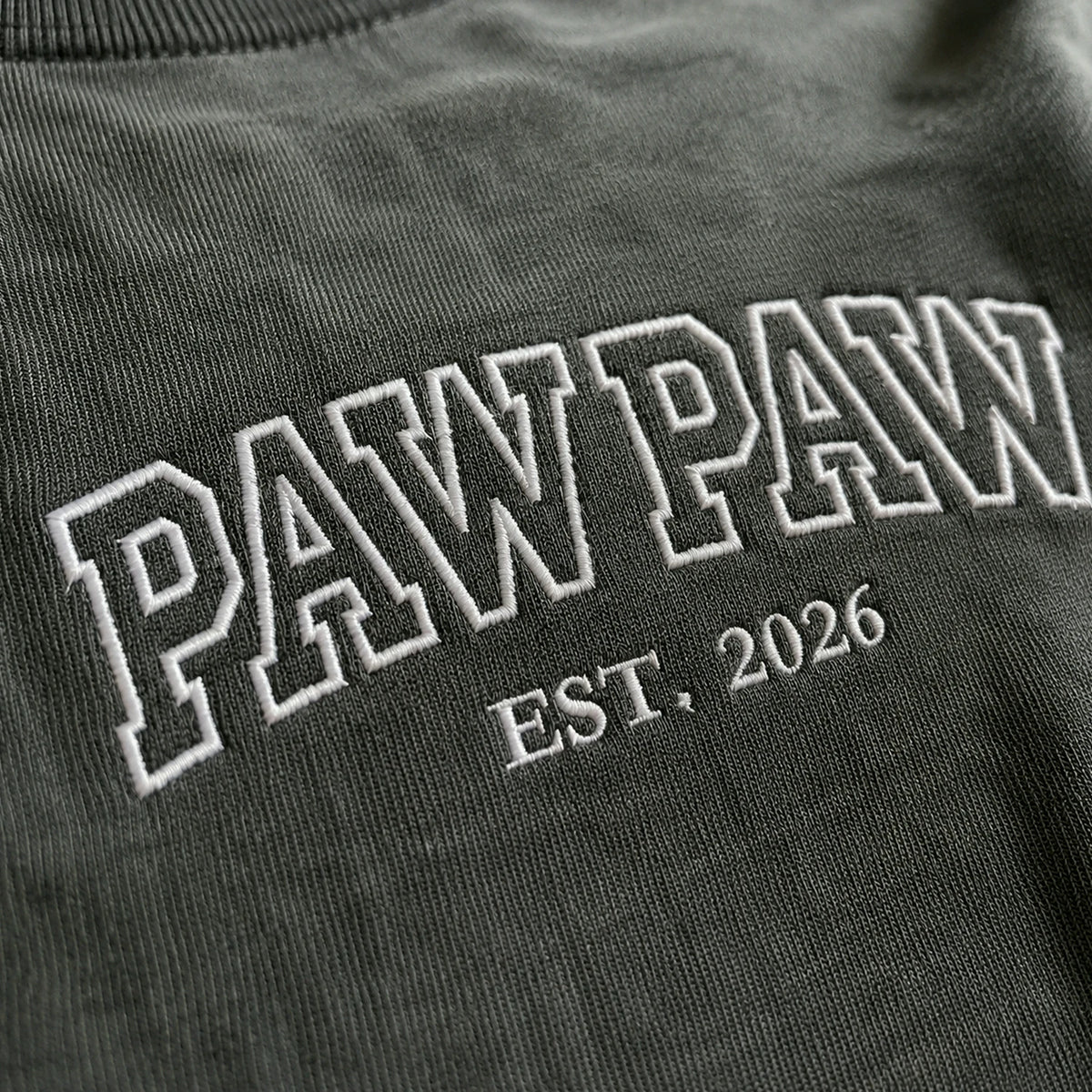 Pawpaw T-Shirt or Sweatshirt Embroidered for for New Grandpa - Father’s Day Gift from Wife or Daughter-in-Law