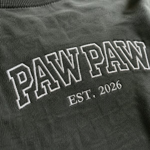 Pawpaw T-Shirt or Sweatshirt Embroidered for for New Grandpa - Father’s Day Gift from Wife or Daughter-in-Law
