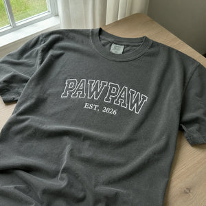 Pawpaw T-Shirt or Sweatshirt Embroidered for for New Grandpa - Father’s Day Gift from Wife or Daughter-in-Law