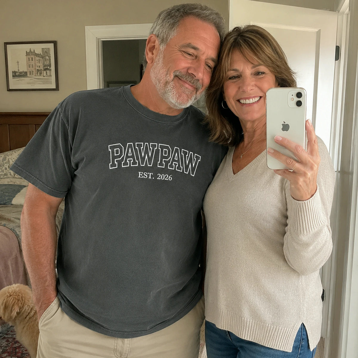 Pawpaw T-Shirt or Sweatshirt Embroidered for for New Grandpa - Father’s Day Gift from Wife or Daughter-in-Law