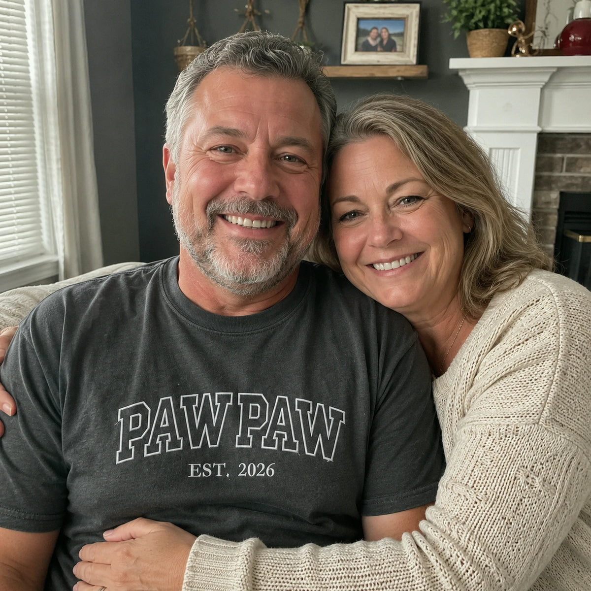 Pawpaw T-Shirt or Sweatshirt Embroidered for for New Grandpa - Father’s Day Gift from Wife or Daughter-in-Law
