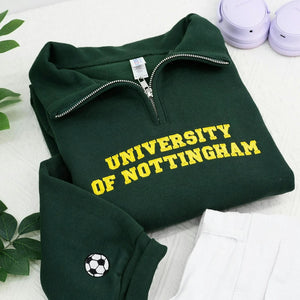 Personalized College Teacher Varsity Back to School Quarter Zip - Custom Embroidered Name & Year - School Spirit Gift for Her