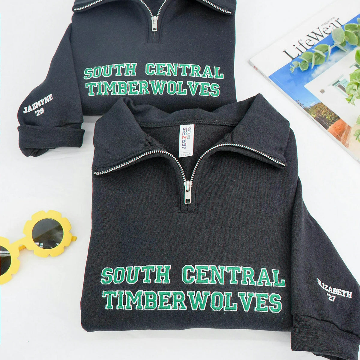 Personalized College Teacher Varsity Back to School Quarter Zip - Custom Embroidered Name & Year - School Spirit Gift for Her