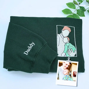 Custom sweatshirt and hat gift set for proud dad with Father's Day message