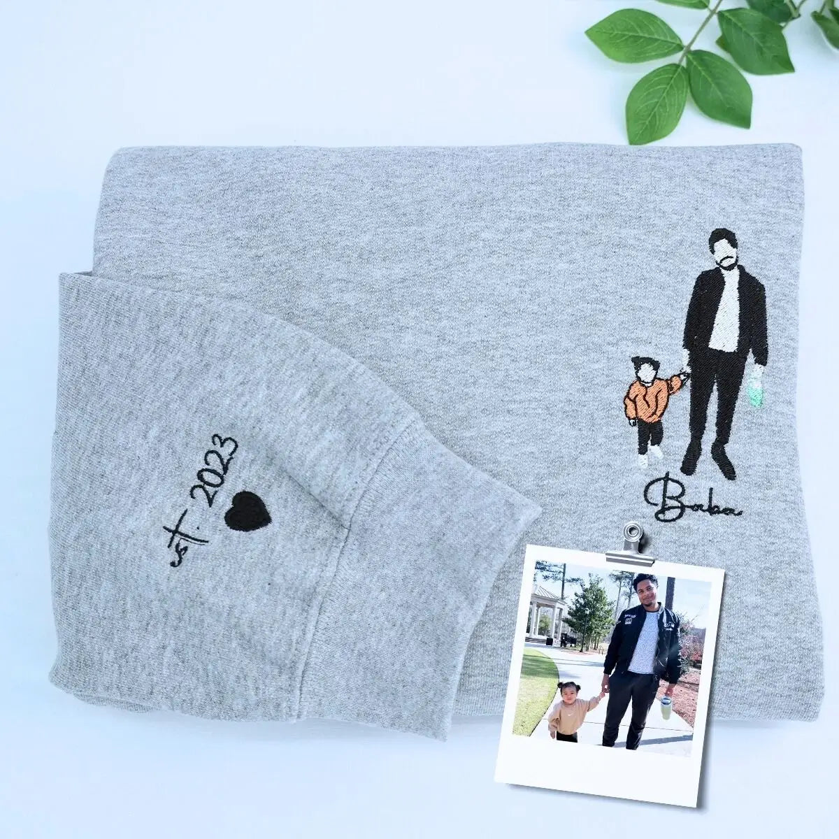 Custom sweatshirt and hat gift set for proud dad with Father's Day message