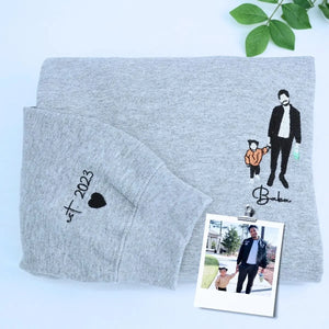 Custom sweatshirt and hat gift set for proud dad with Father's Day message