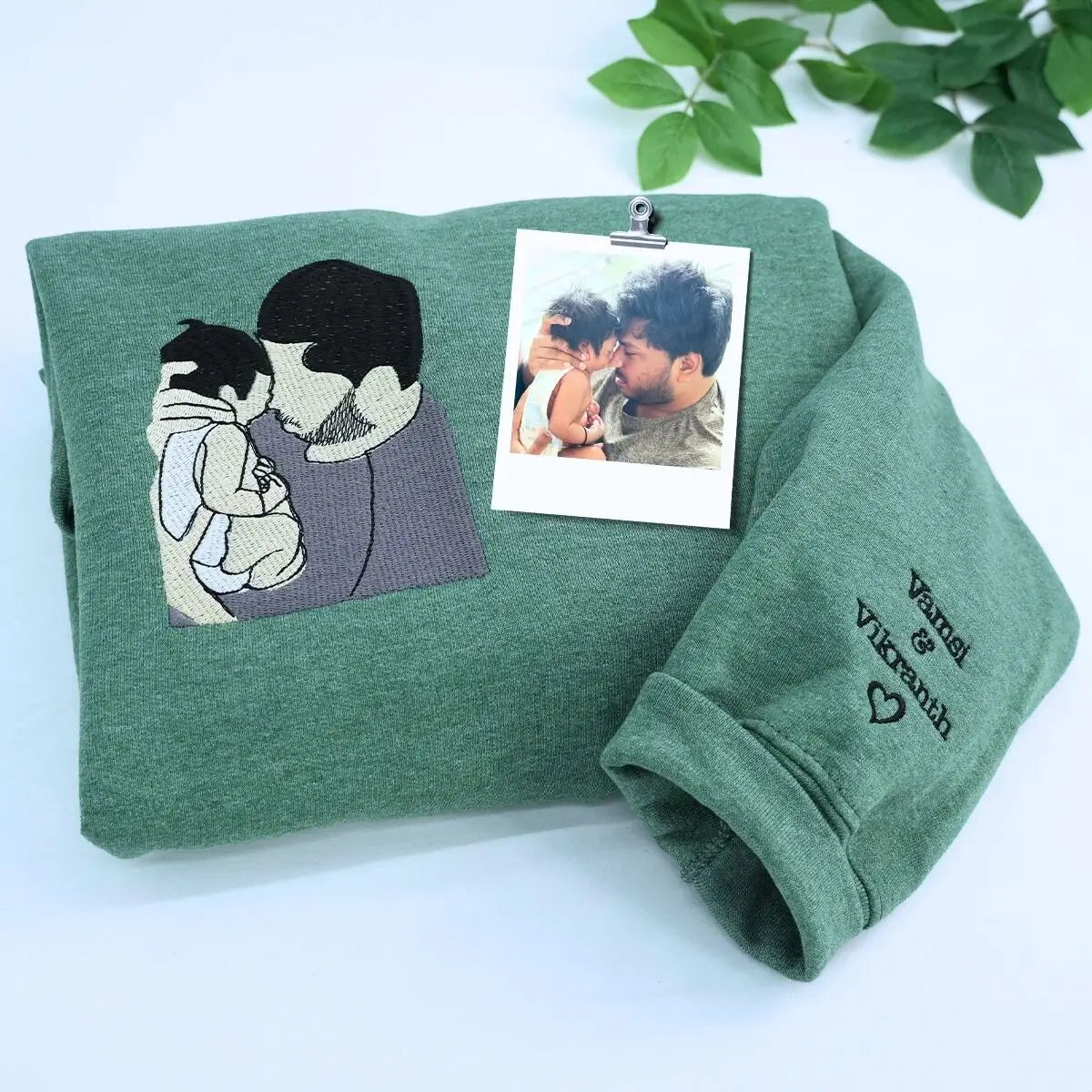 Custom sweatshirt and hat gift set for proud dad with Father's Day message