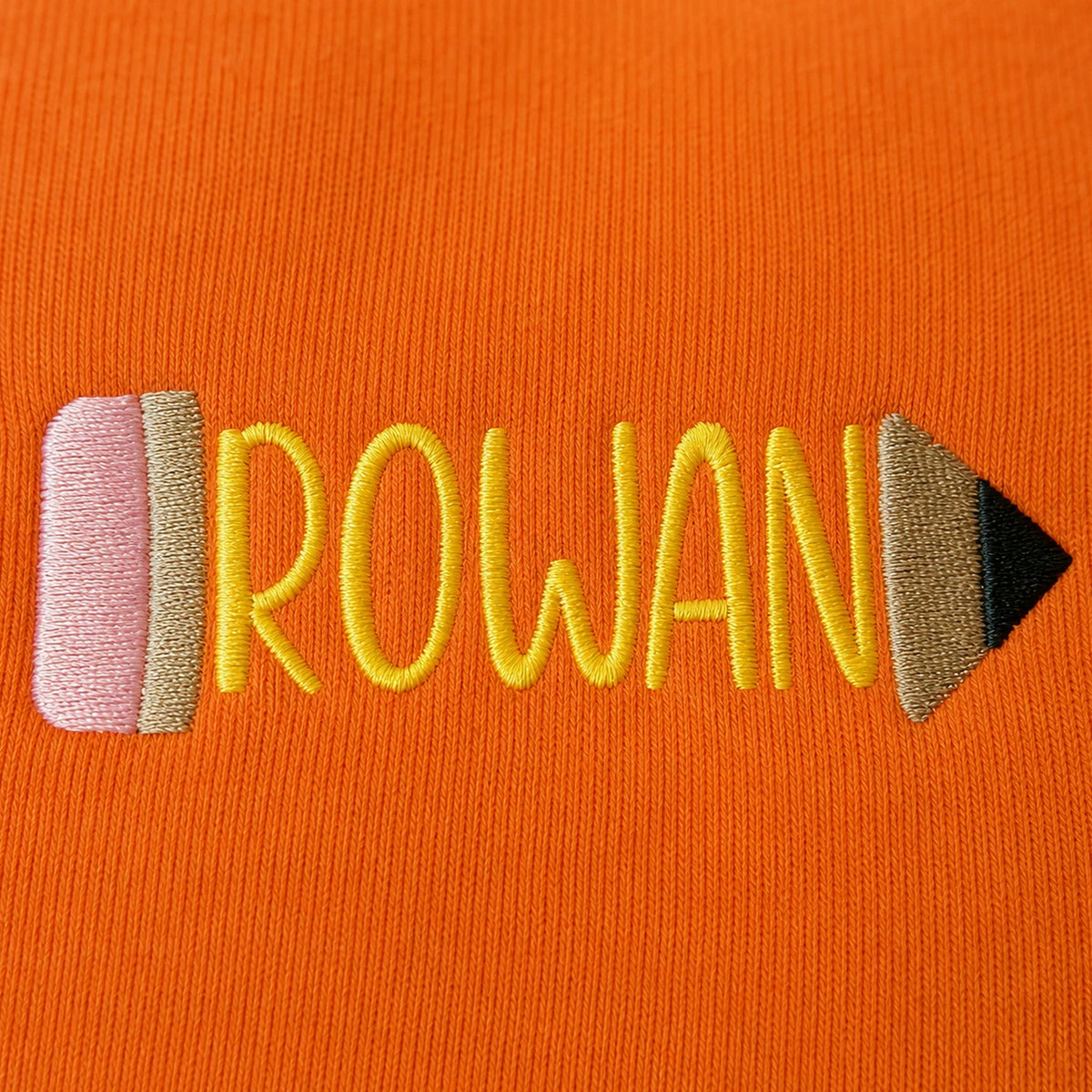 Personalized Back to School T-shirt for Elementary Kids - Embroidered Name in Pencil Youth Tee