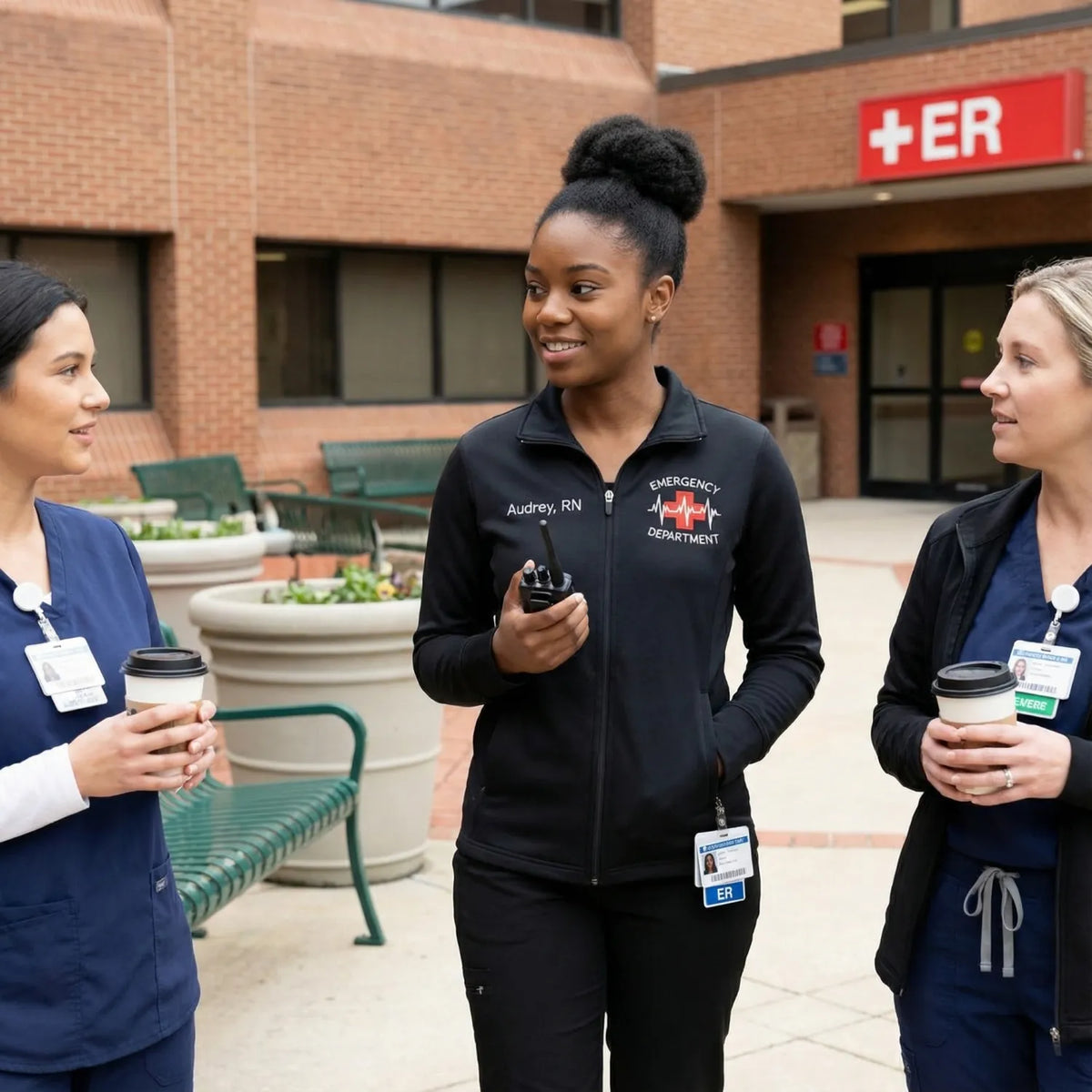 Personalized Emergency Department Jacket with Name & Title - Embroidered Gift for ER Nurses & Doctors