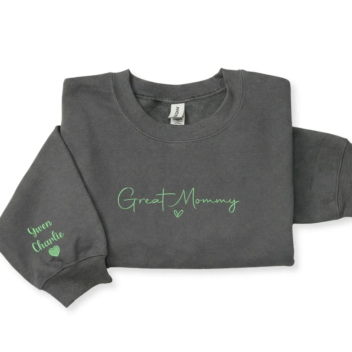 Custom embroidered grandma sweatshirt with kids names personalized Mother's Day gift for mom or grandmother