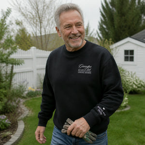 Personalized Grandpa Grandma Club Sweatshirt - Embroidered EST Year & Custom on Sleeve, Grandparent Day Gift