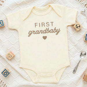 personalized embroidered baby onesie for first grandbaby pregnancy announcement gift for grandparents