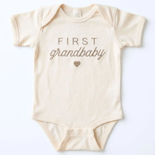 personalized embroidered baby onesie for first grandbaby pregnancy announcement gift for grandparents