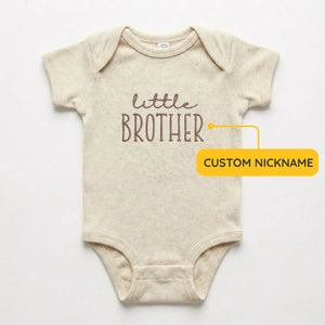 personalized little brother baby bodysuit embroidered newborn onesie for baby boy gift outfit