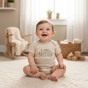 personalized little brother baby bodysuit embroidered newborn onesie for baby boy gift outfit