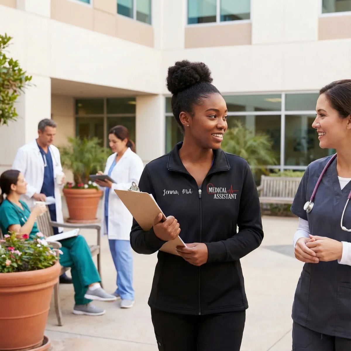 Personalized Medical Assistant Jacket with Name & Title - Embroidered Gift for Medical Professionals
