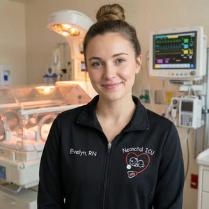 Personalized NICU Jacket with Name & Title - Embroidered Gift for Neonatal Nurses