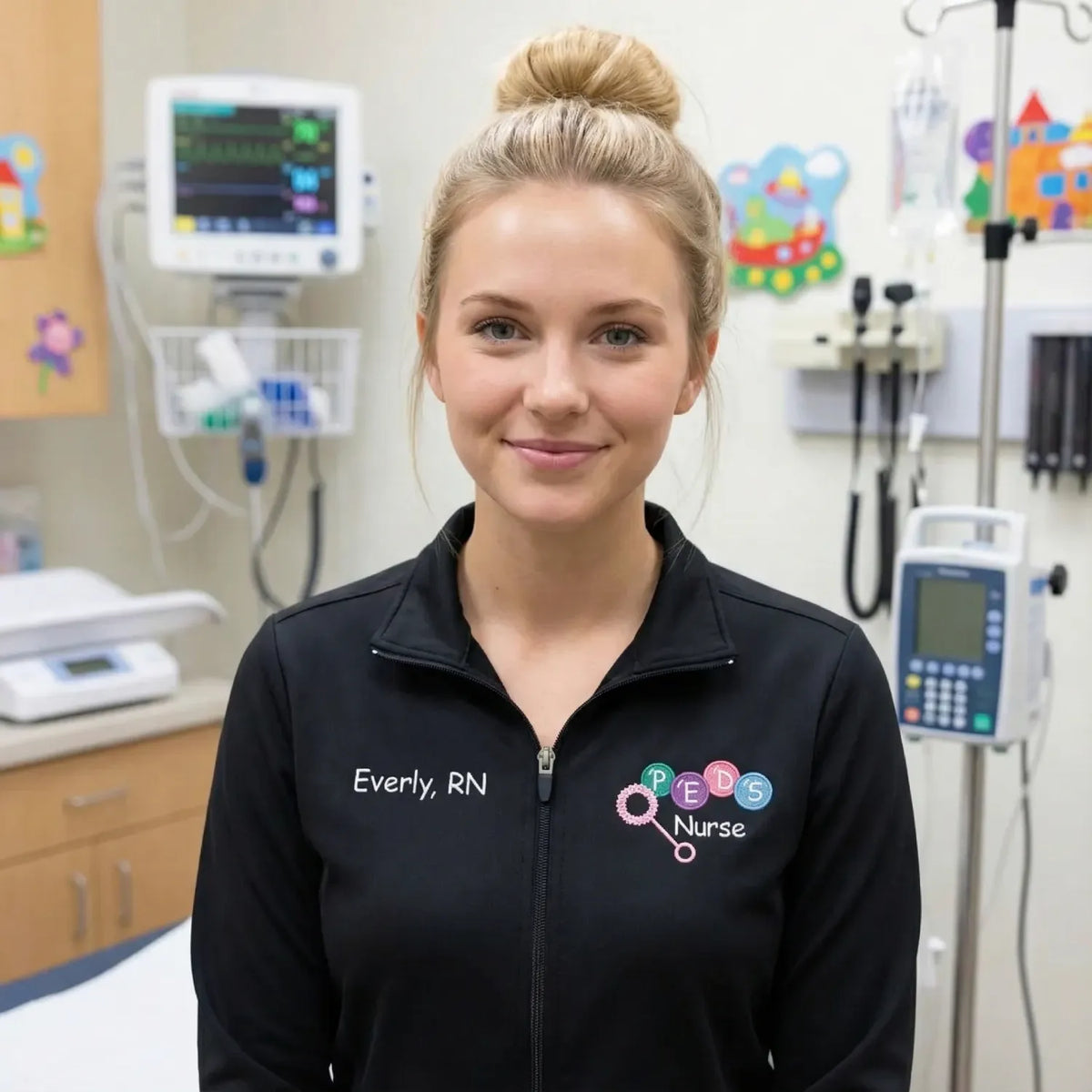Personalized Pediatric Nurse Jacket with Name - Embroidered Gift idea for Nurses Week or Graduation