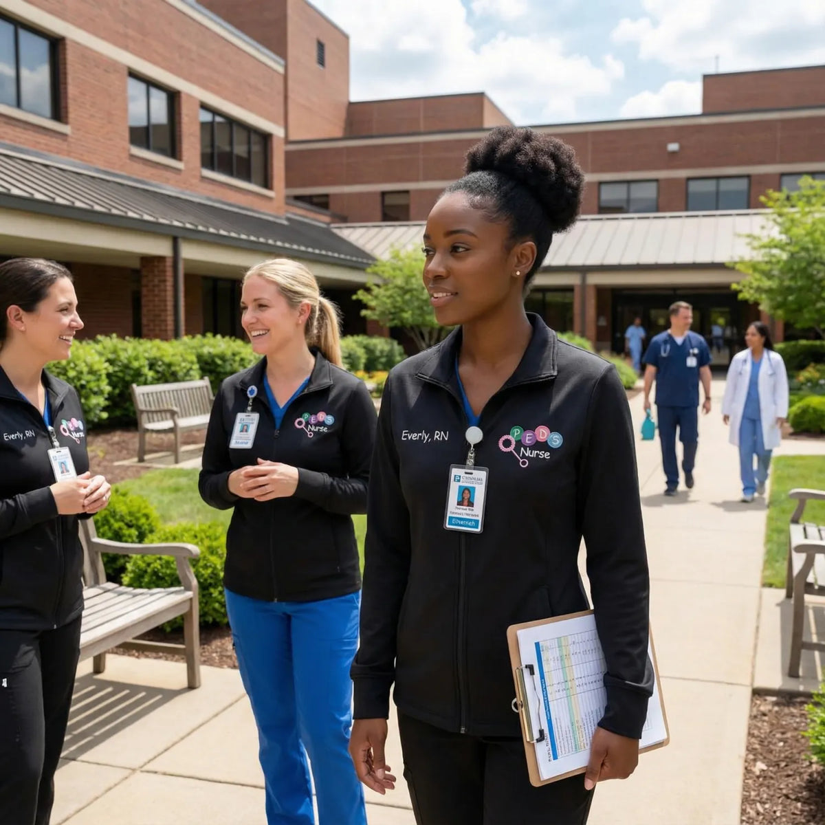 Personalized Pediatric Nurse Jacket with Name - Embroidered Gift idea for Nurses Week or Graduation