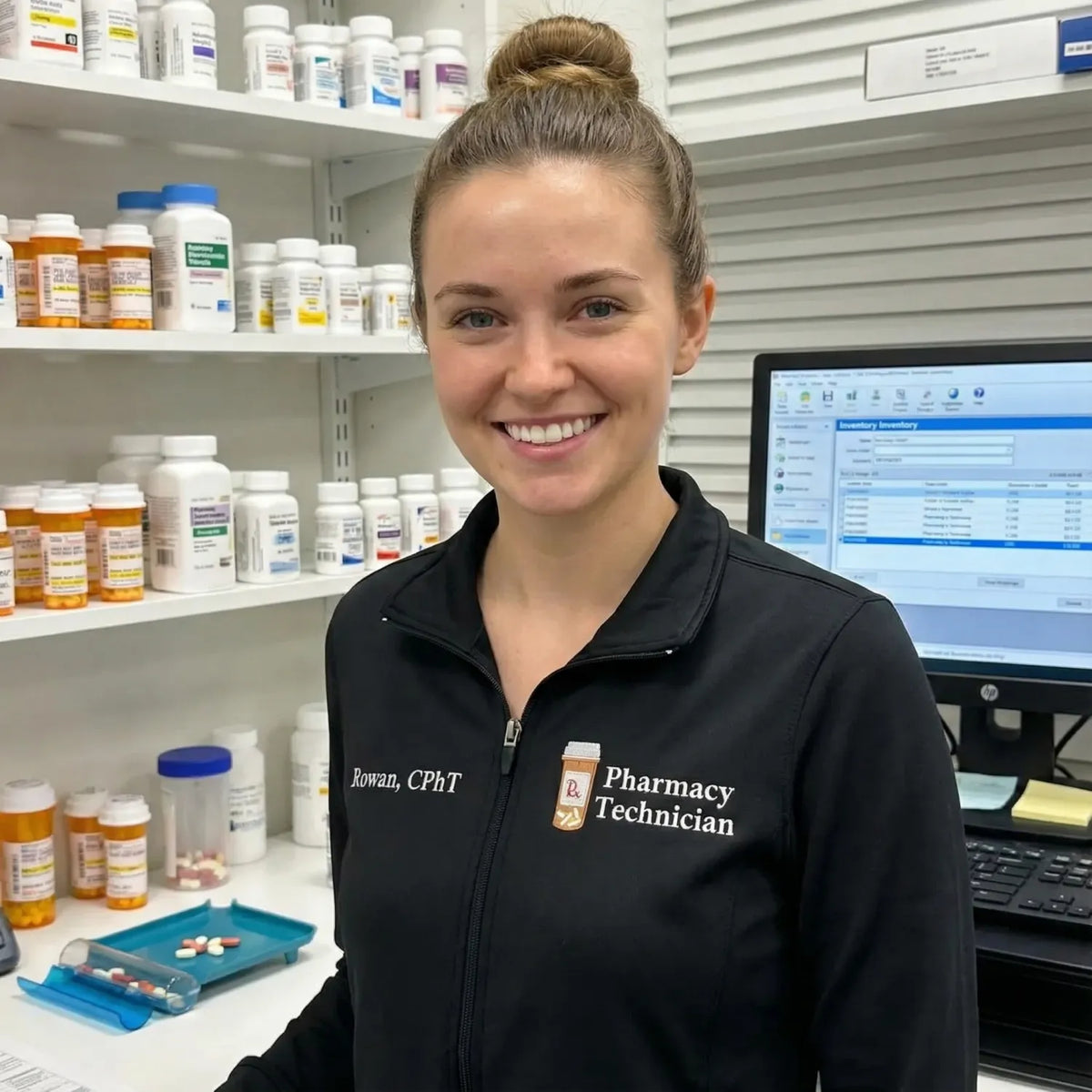 Personalized Pharmacy Tech Jacket with Name - Embroidered Gift idea for Pharmacy Technician