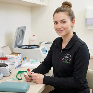Personalized Phlebotomist Jacket with Name & Title - Embroidered Gift for Lab Professionals