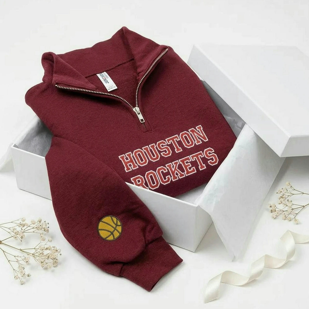 Personalized College Student Varsity Back to School Quarter Zip - Embroidered Retro Block Letter - Game Day Spirit Gift for Her