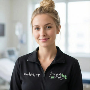 Personalized Surgical Tech Gift with Name & Title - Custom Embroidered Jacket for Scrub Techs