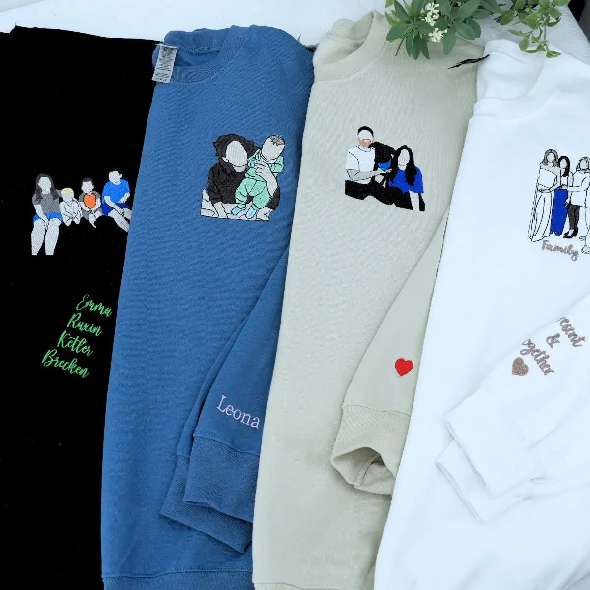 Personalized hoodie gift for wife featuring custom family photo on cozy sweatshirt