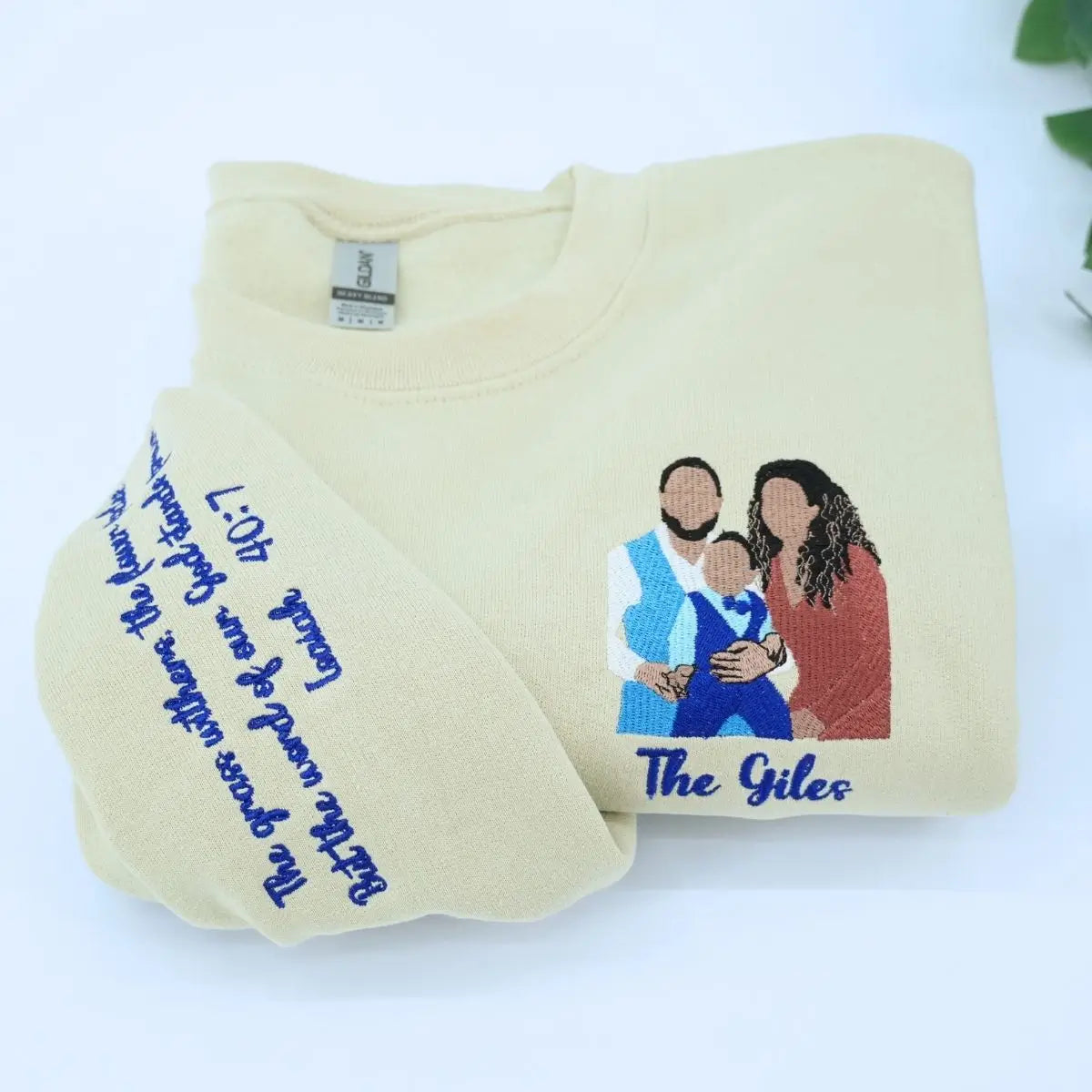 Personalized hoodie gift for wife featuring custom family photo on cozy sweatshirt