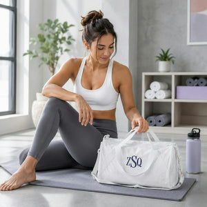 Personalized Team Duffle Bag Embroidered Sports Gym Yoga Uniform Travel Gear Bag