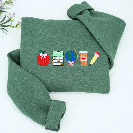 Personalized Teacher Shirt, Embroidered Appreciation Gift Ideas with Sweatshirt or Hoodie