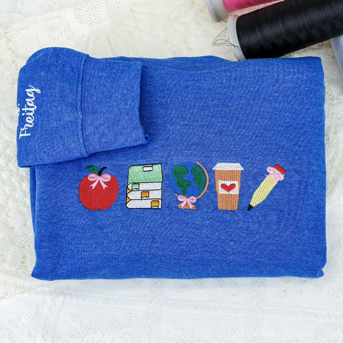 Personalized Teacher Shirt, Embroidered Appreciation Gift Ideas with Sweatshirt or Hoodie