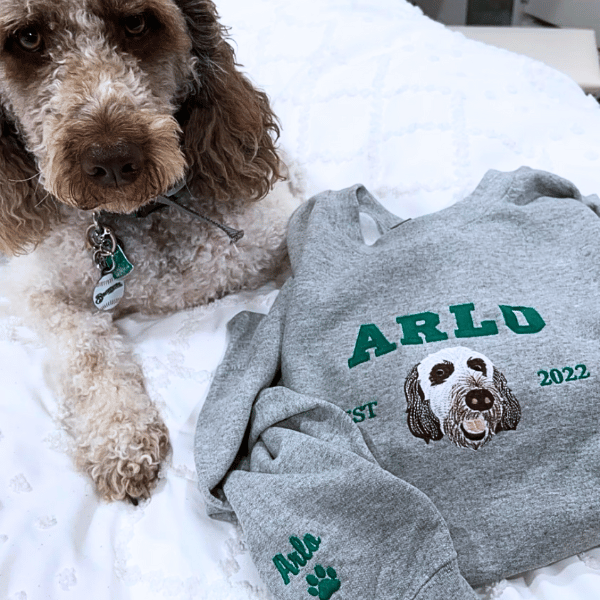 Custom Dog Sweatshirt Pet Hoodie Embroidered Gift for Pet Lover Embroly
