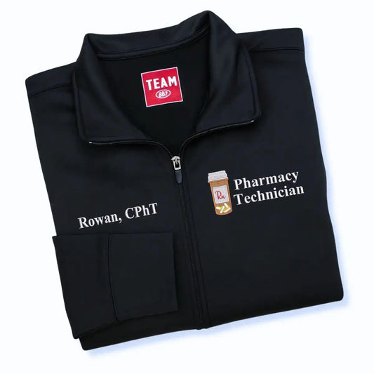 Custom embroidered pharmacy technician jacket with name – personalized gift for graduation or tech week