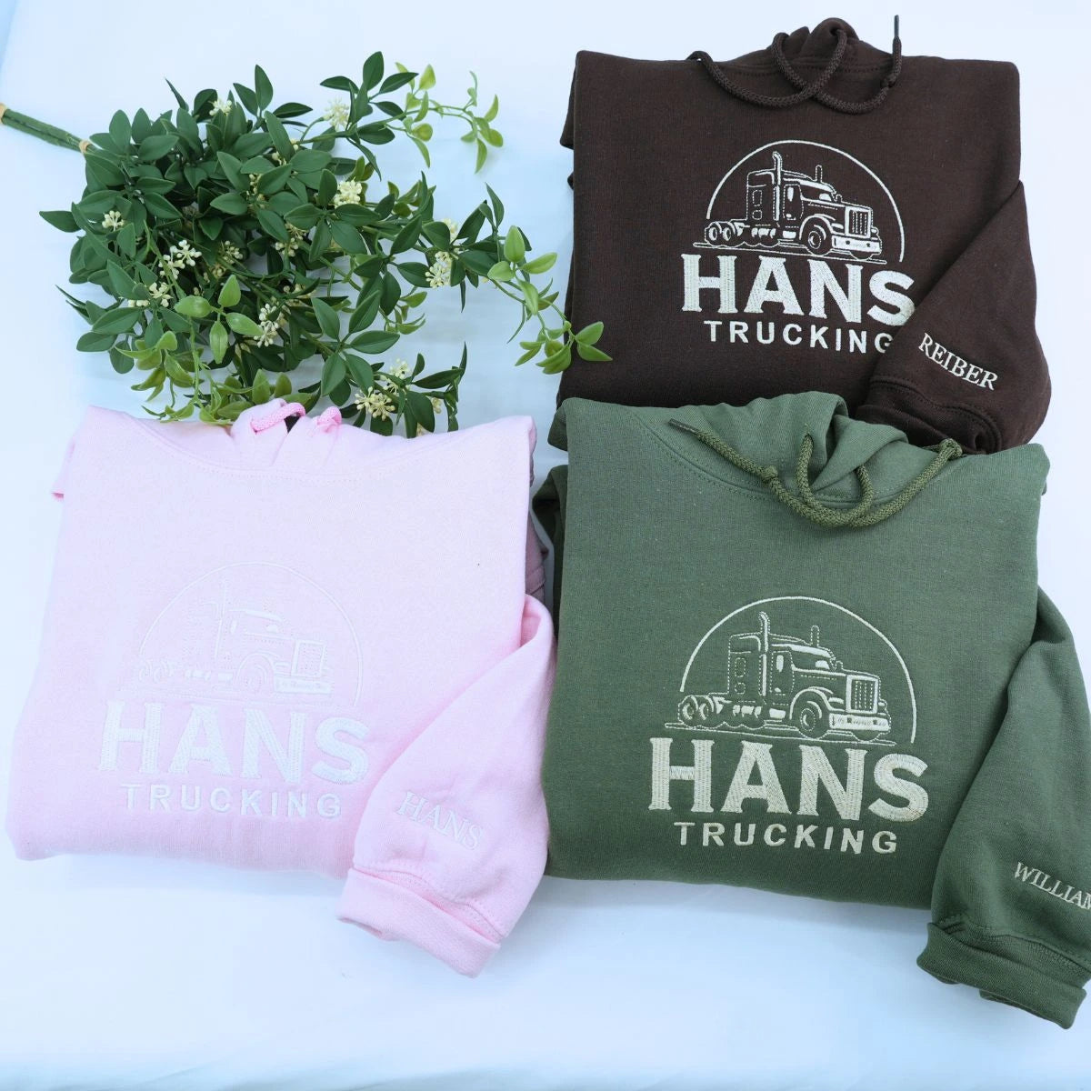 light pink dark chocolate military green b2b sweatshirt, perfect hoodie for business company