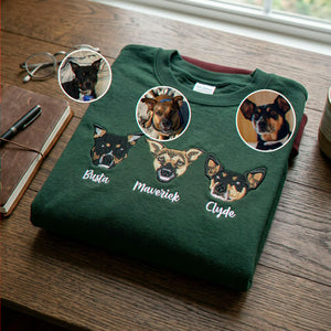 Custom Embroidered Dog Mom Shirt with Picture, Poodle Mom Shirt, Womens Clothing Gift for Wife
