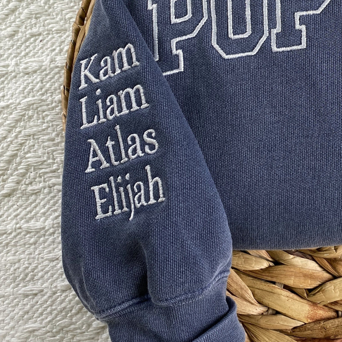 Pop Pop Sweatshirt / Hoodie, Custom Embroidered Grandpa Gifts for Birthday & Christmas