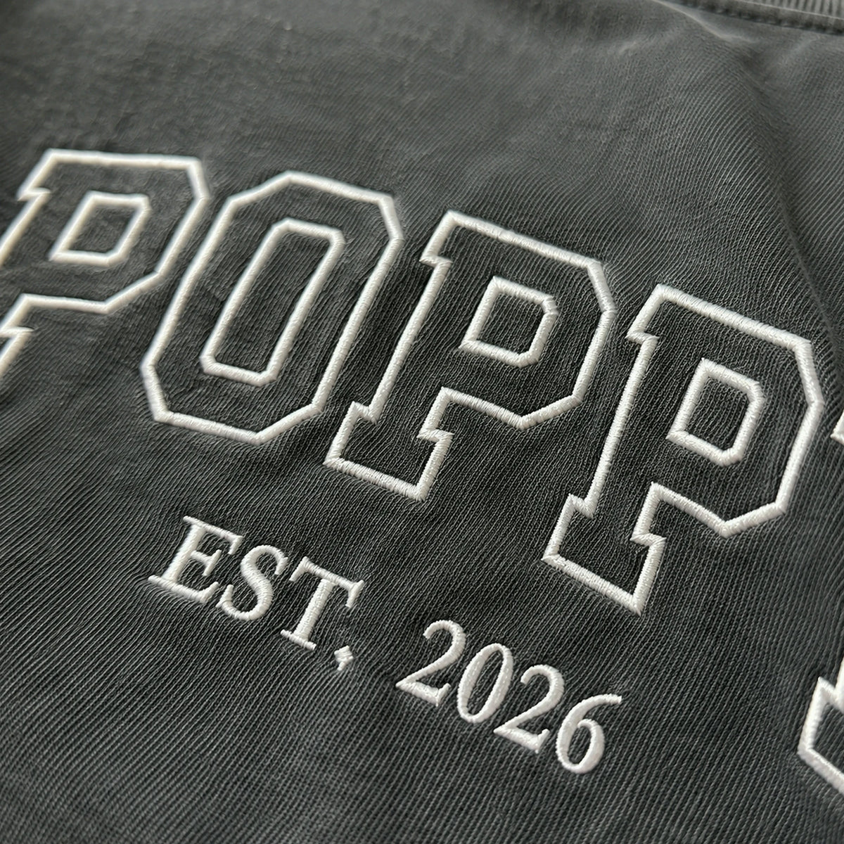 Poppy T-Shirt or Sweatshirt Embroidered for New Grandpa - Southern Father's Day Gift from Daughter or Granddaughter