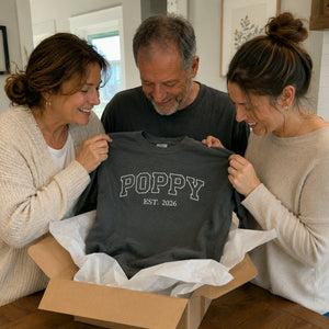 Poppy T-Shirt or Sweatshirt Embroidered for New Grandpa - Southern Father's Day Gift from Daughter or Granddaughter