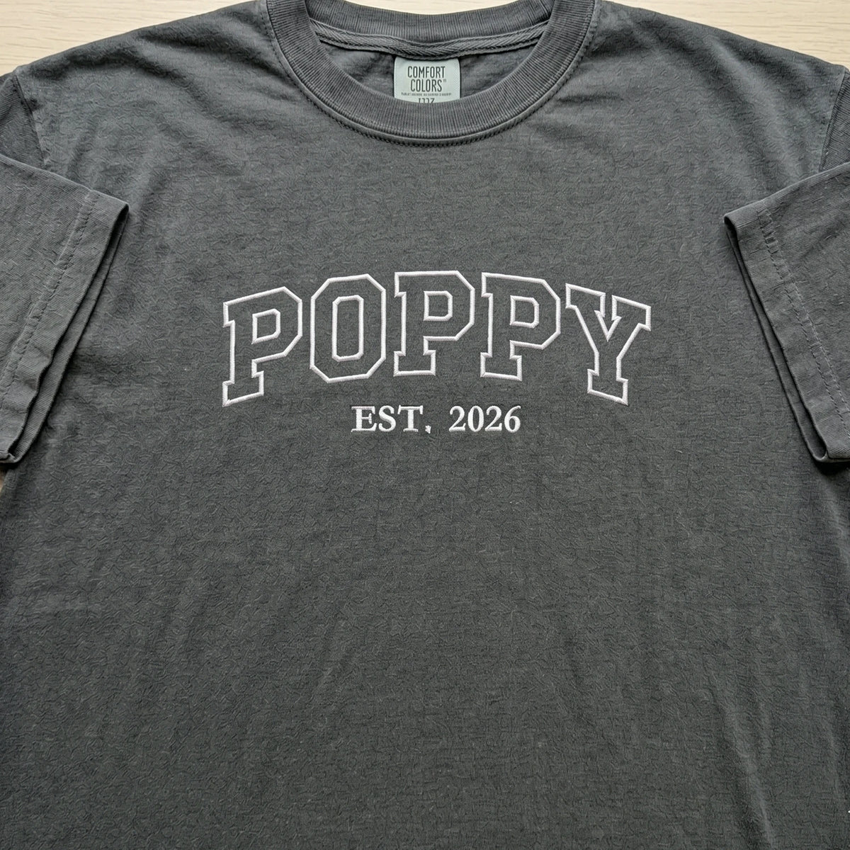 Poppy T-Shirt or Sweatshirt Embroidered for New Grandpa - Southern Father's Day Gift from Daughter or Granddaughter