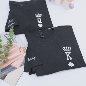 Black King and Queen T-Shirt, Gift for Couple