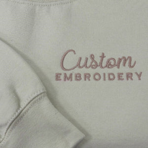 Custom Embroidered Sweatshirt with Neckline Collar Crewneck, Unique Gift for Her