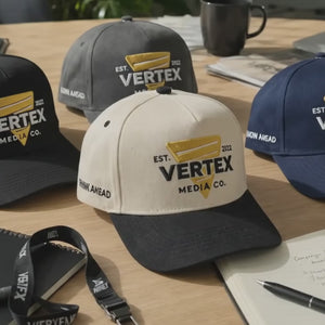 Custom Embroidered Snapback Hats - Your Text, Logo, Name on Front, Side & Back