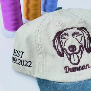 InnoBeta "Dispatcher" Embroidered Baseball Cap - Adjustable Washed Denim Hat, Gift For Men & Women