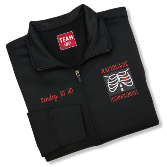 Custom Embroidered Radiology Jacket for Women - Personalized Gift for RT X-Ray Technicians