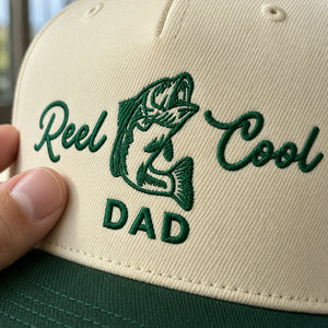 Reel Cool Dad Snapback Hat - Embroidered Dad Fishing Cap