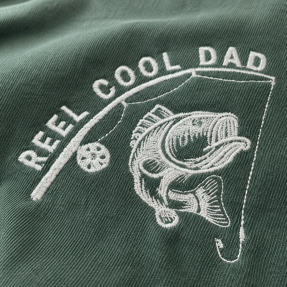 Reel Cool Dad T-Shirt or Sweatshirt - Embroidered Father's Day Gift for Dad, Grandpa, Fishing Lovers